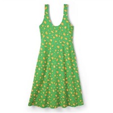 Tabitha Brown X Target -XS-stretchable Green  Orange Leopard Print Tank Dress