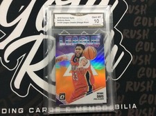 2018 Donruss Optic Anthony Davis #39 SSP League Leaders Orange Prizm GMA 10 