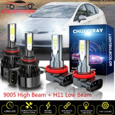 Para For Toyota Prius 2010-2015 4x faros delanteros Kit de luces altas y bajas