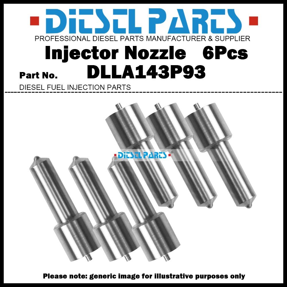 6Pcs Diesel Injector Nozzle DLLA143P93 for VOLVO FL7 6.7D TD71