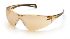 Pyramex PMXSlim Safety Glasses with Black Temples and Bronze Lens