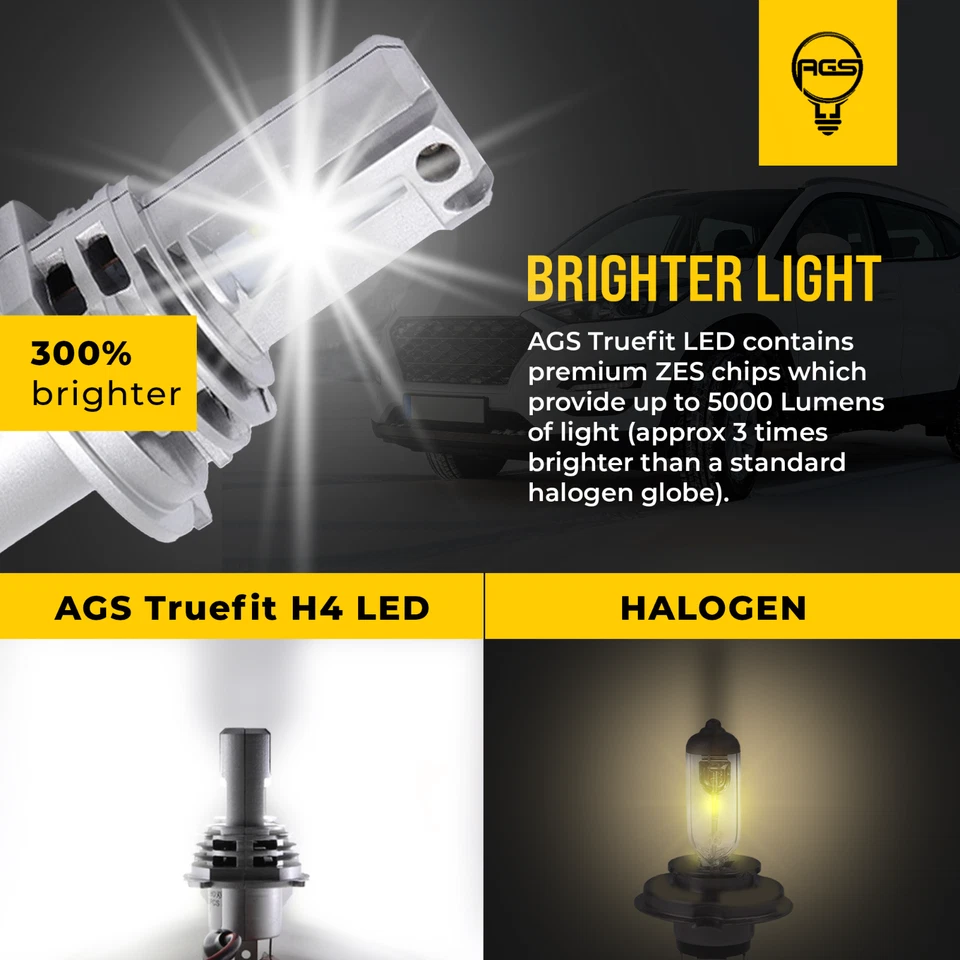 2x AGS Car LED H4 Headlight Globe for Suzuki APV Van 2015 2016 2017 2018 2019 - Image 2 of 4