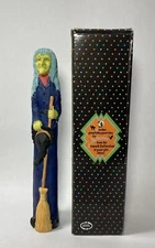 Artmark Halloween Hand Painted 10" Witch Resin Pencil Figure 1994