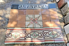 Pannello da 36 mattonelle -riggiole- in  cemento