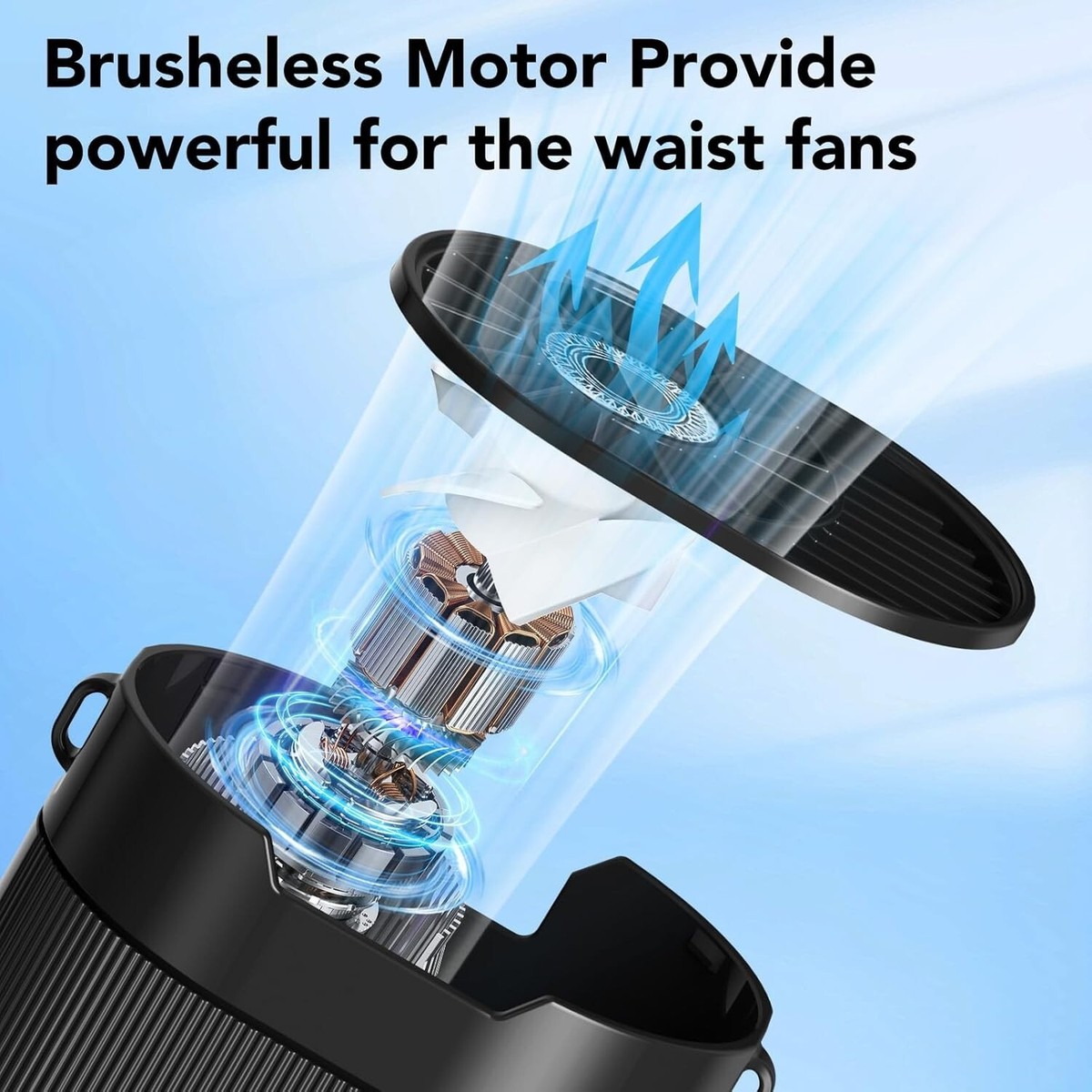 Buy Waist Fan,Rechargeable 4 Speeds Adjustable Belt Fan Under Shirt