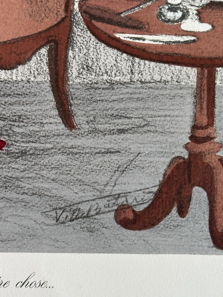 Grande gravure signée dentiste extraction dent scène caricature humour - Photo 3/4