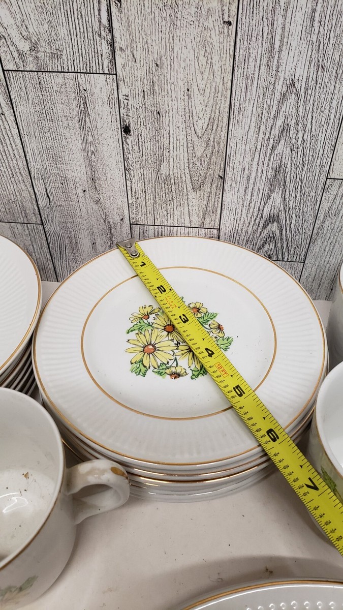 Staffordshire England Summertime Lot Of 31 Yellow Flower Plates