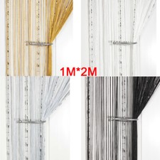 1Mx2M Dew Drop Chain Bead Curtain String Door Room Divider Fly Bug Screen Tassel