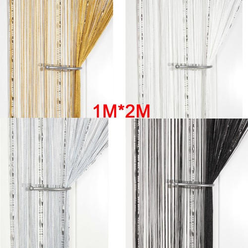 Curtain String Dew Drop Chain Home Door Room Divider Fly Bug Screen Beaded Panel - Picture 3 of 11