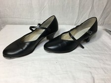 Kling's Chicago Womens Sz 8.5 Narrow Tap Dance Leather Shoes Black MACKS Vintage