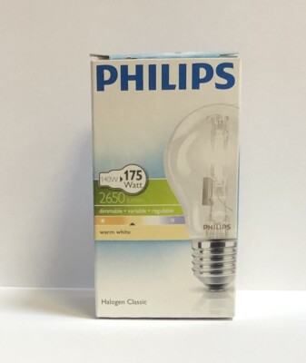 Philips Glühlampe Halogen Classic E27 230V 140W =175W 2650 LUMEN 97x56mm