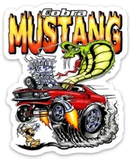 Rat Fink Hot Rod Custom MAGNET Muscle Car Vintage Cobra Ford Mustang Fastback