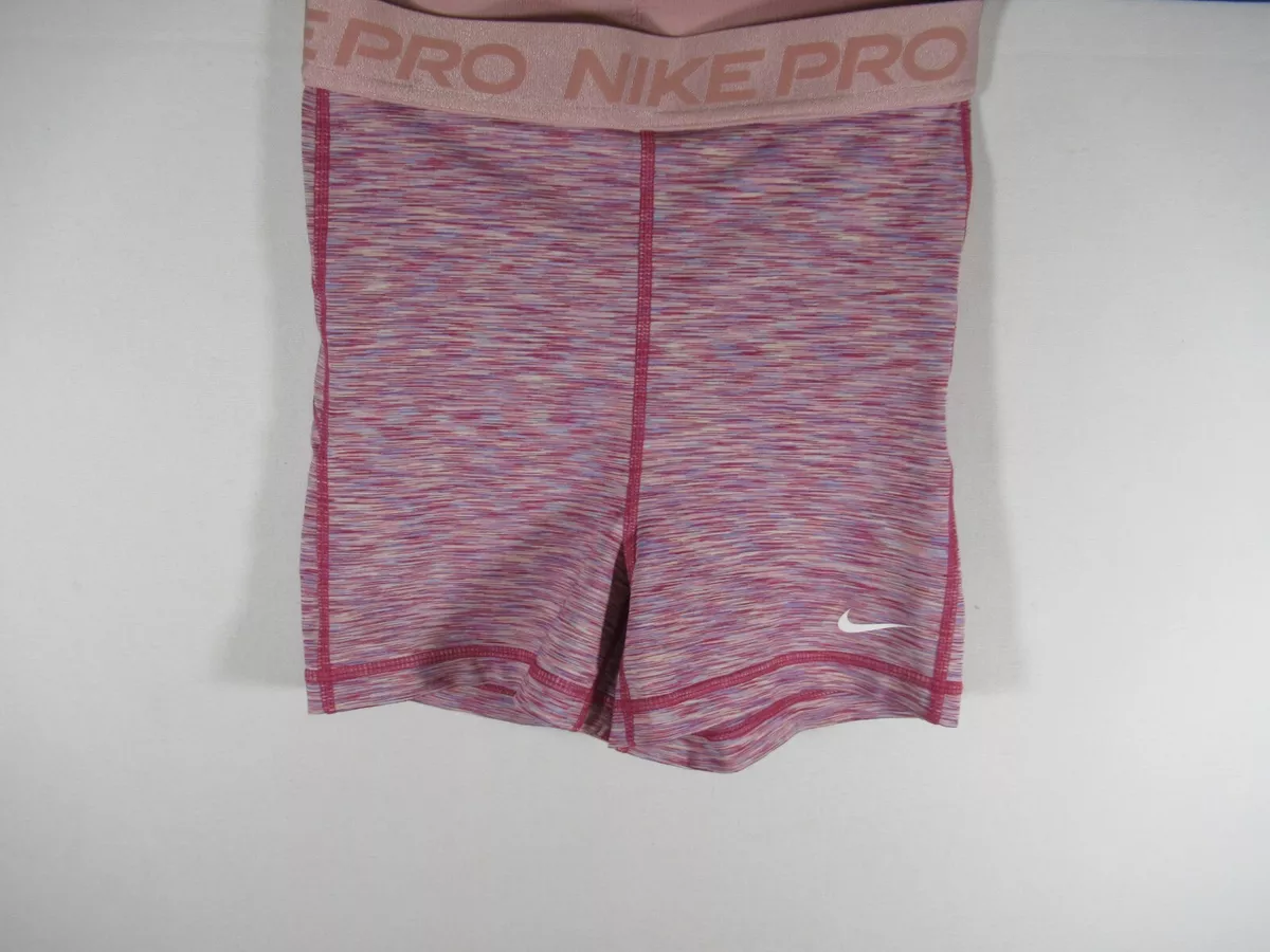 Nike Pro Compression Shorts Women XS Pink Dri Fit 3