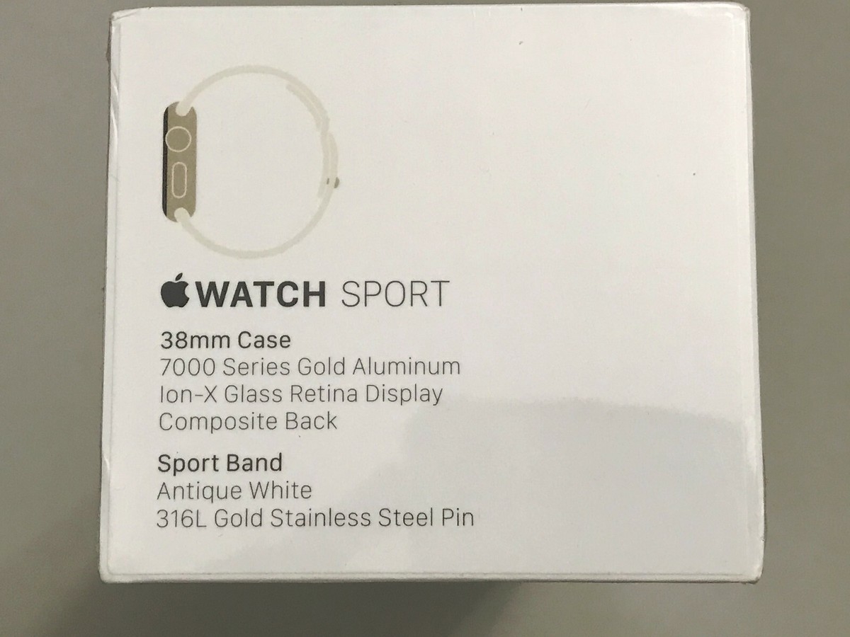 Apple Smart Watch 1st 38mm MLCJ2LL/A Gold Aluminum Case Antique