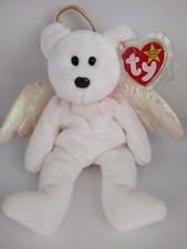 TY Beanie Baby "HALO" The Angel Bear Toy Brown Nose Retired 8.5"