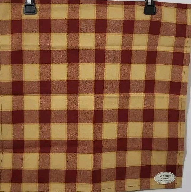 Park Designs  Rise & Shine Buffalo Check Napkins (4) Runner Pot Holder Rooster - Image 2 of 4