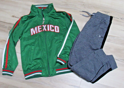 Lot of 2 -Boys size 8 - MEXICO Full Zip Green Jacket & Xersion Jogger Sweatpants - Picture 2 of 8