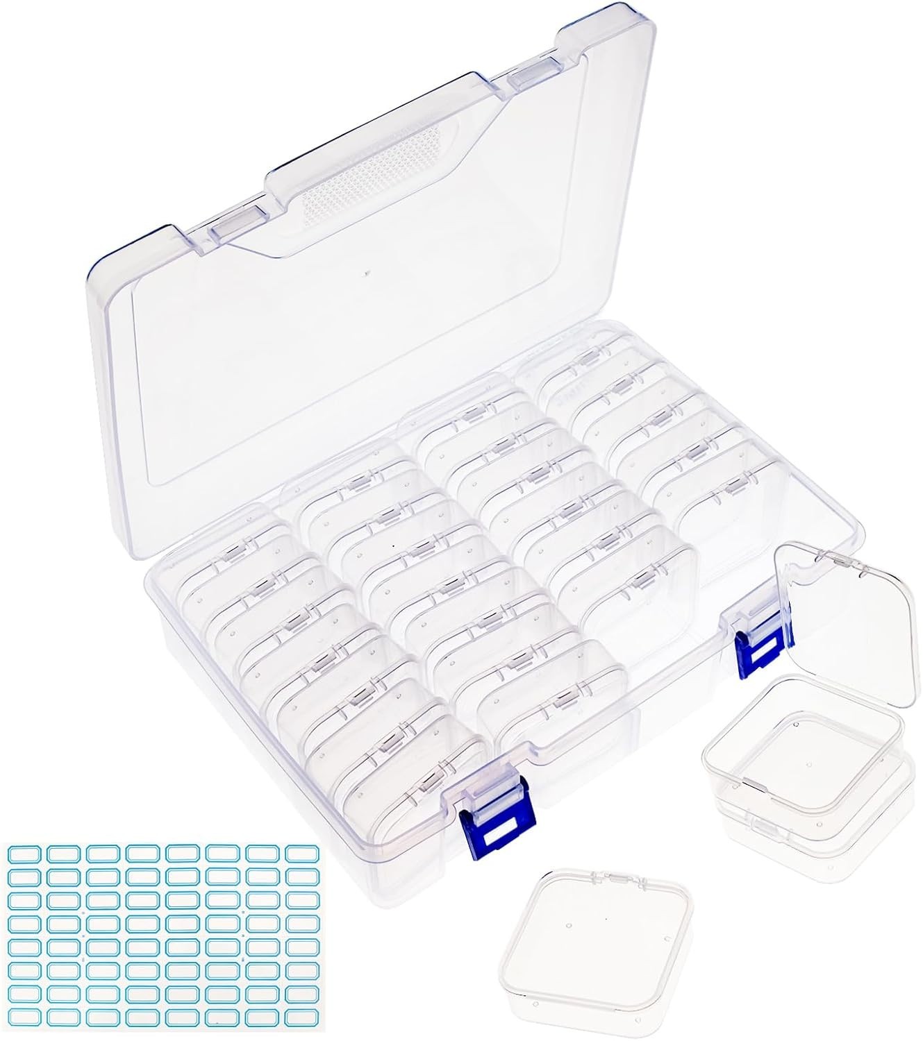 Bead Organizer Box Clear Small Organizer 28Pcs