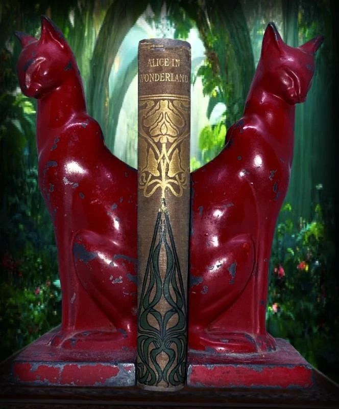 1899 Antique ALICE'S ADVENTURES IN WONDERLAND Hurst & Co. ART NOUVEAU Tenniel Foto 2 de 4