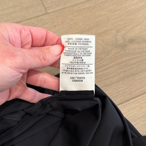 ARC'TERYX Nero Oriel Leggings Arrampicata Attiva Pantaloni Palestra Outdoor Taglia Media - Foto 9 di 15