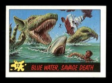 "Blue Water, Savage Death Death” 17 Dinosaurs Attack Topps 1988 Trading Card TCG