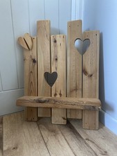 Vintage Pine Heart Shelf 47.5 X 66cm - Farmhouse Cottage Cottagecore