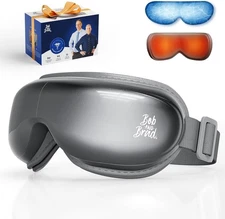 Bob and Brad Eye Massager with Heat & Cooling for Migraines Eye Relief Gift Grey