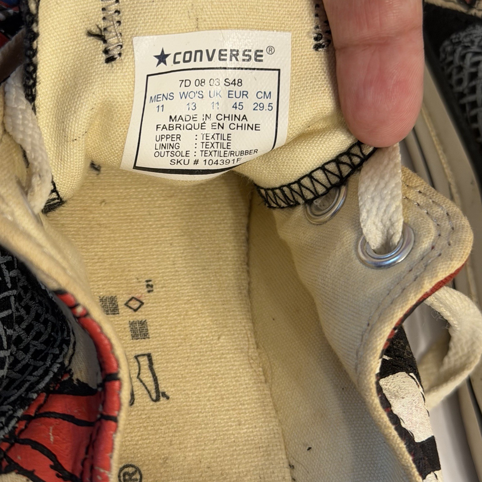 Converse All Star Chuck Taylor Zombie Street Art VTG Low Top Sneakers Size 11 thumbnail 4