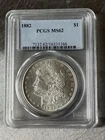 1882 Morgan Silver Dollar PCGS MS62 $1 Coin Uncirculated