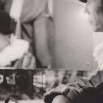 Moody Backstage Reflection Of Costumed Performer In Dreamy Blur Vintage Photo