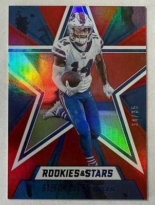 2020 Panini Rookies & Stars Stefon Diggs Red and Blue Foil 34/35 #3
