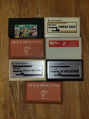 Commodore Vic-20 Ram Cartridge Game Bundle Lot of 7 UNTESTED