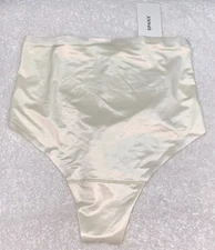 SPANX Satin Shaping Linen Ivory Thong Panty Womens Sz S M L Plus 1X 3X 40063R