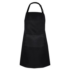 Black Bib Apron, Adjustable Apron with 2 Pockets, Unisex Aprons for Chefs and Ho