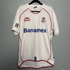De colección 06/07 Toluca Visitante Camiseta Kit Troncos MX XL Fútbol Fútbol Blanco Atlético