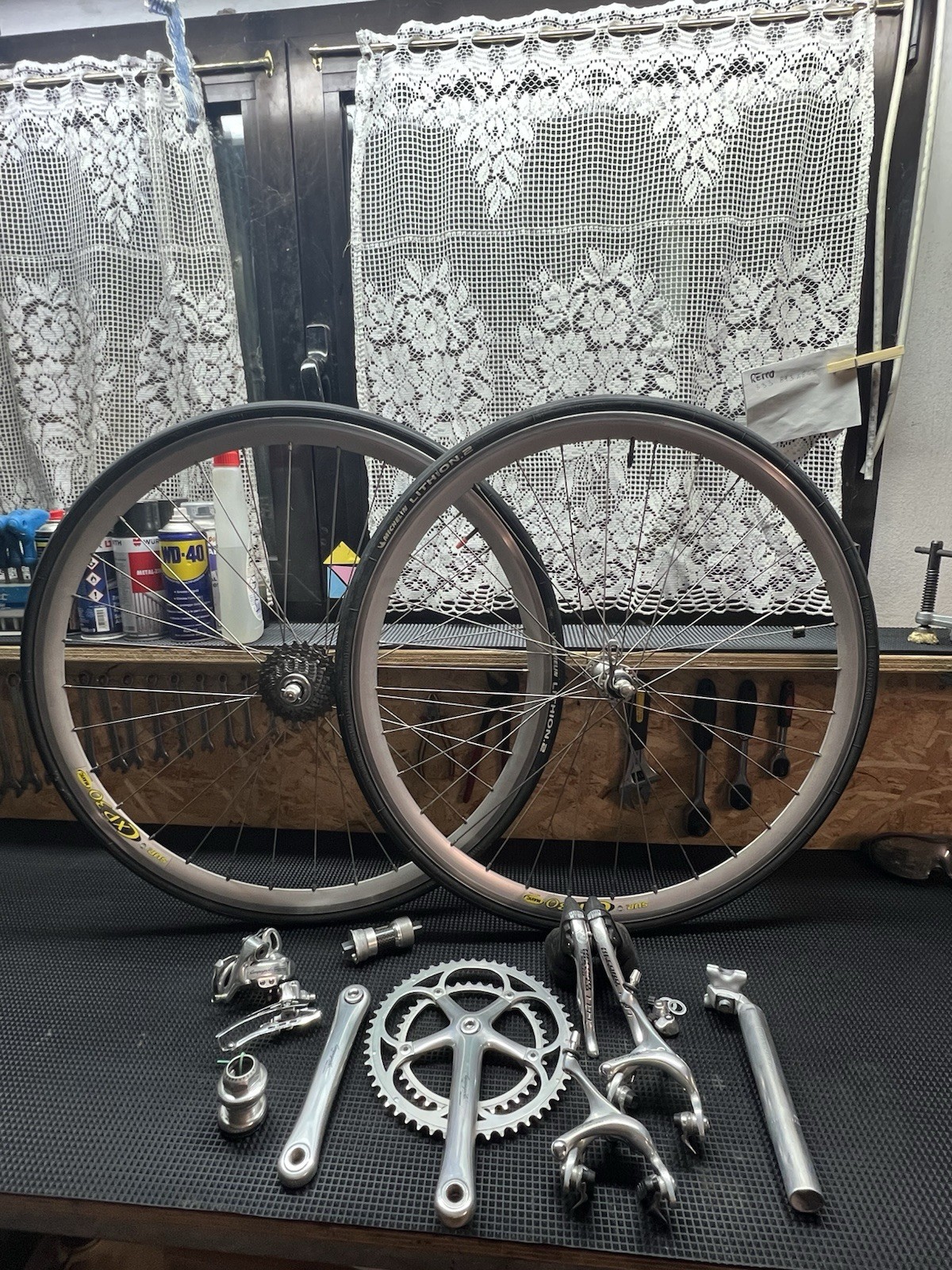 Gruppo Campagnolo Record Titanium 9v Vintage Corsa Epoca Colnago Pinarello Masi