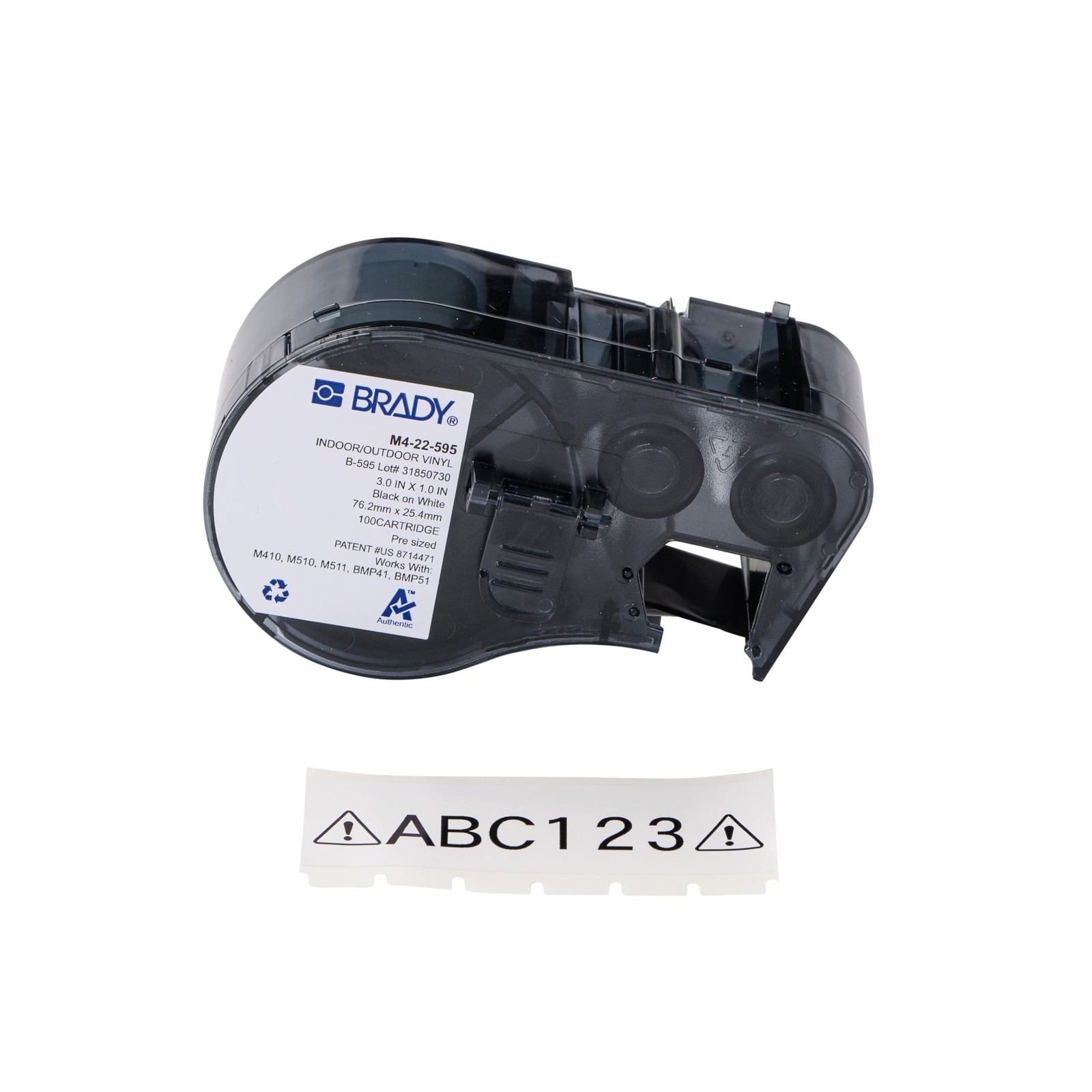 Клейкие виниловые этикетки Brady M4-17-595 с лентой для принтеров M4 M5 - 05 дюйма X 1 дюйм 9390₽