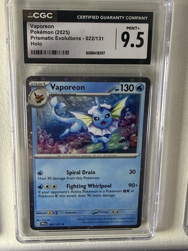 Vaporeon graded CGC 9.5 for sale on eBay