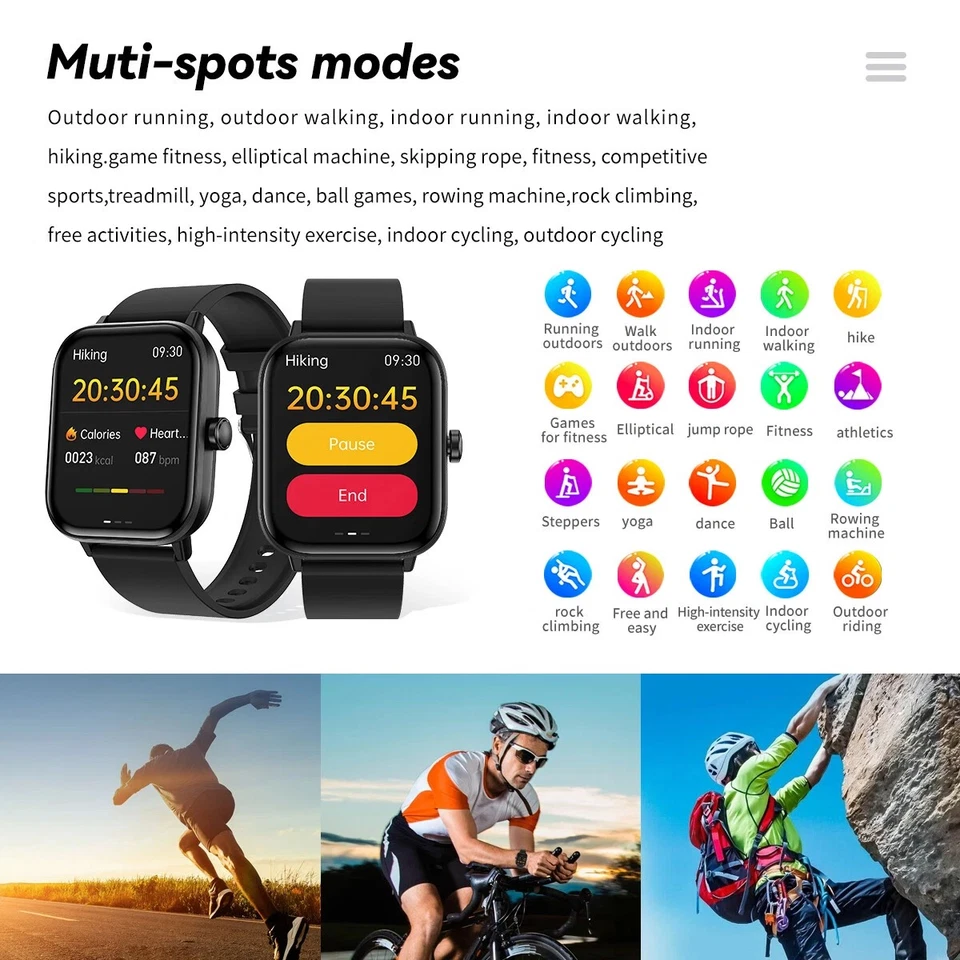 Умные часы с Bluetooth-звонками, фитнес-отслеживанием, HD-дисплеем для iOS/Android - Изображение 3 из 4