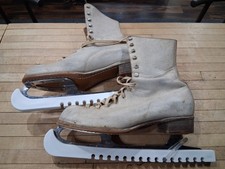 Nester Johnson LTD White Leather Figure Skate...