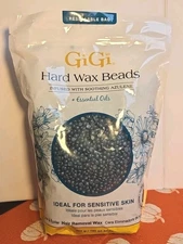 GiGi Hard Wax Beads, Soothing Azulene Hair Removal Wax 32 oz 2 Lbs Sealed/New