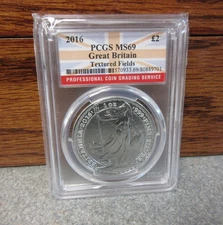 2016 Great Britain BRITANNIA Silver Bullion Coin PCGS : MS69 : Textured Fields