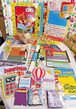 Elementary School Teacher teaching Supplies. Large lot awards, signs, numbers +