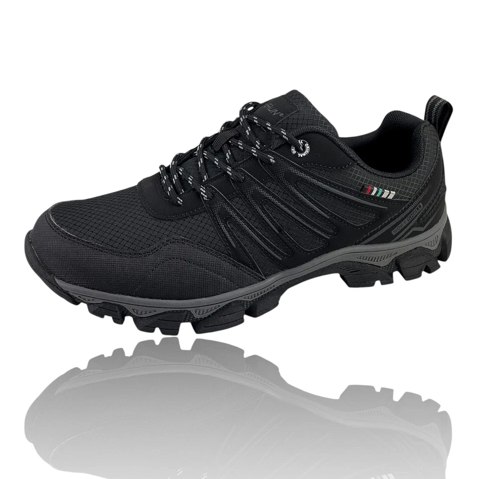 Herren Sneaker Trekkingschuhe Outdoor Wanderschuhe Schnürschuhe Schwarz 41-49 - Bild 1 von 1