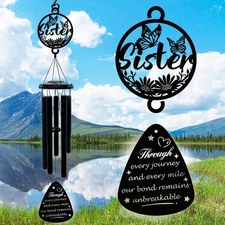 Sister Gifts,37" Sister Birthday Gifts Wind Chime,Bestie Gift for Women,Uniqu...
