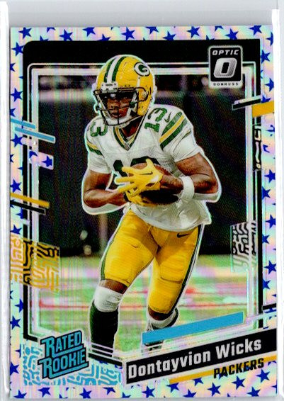 2023 Donruss Optic #249 Dontayvion Wicks Stars RC