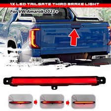 Lente roja LED tercera tercera tercera luz de freno trasera lámpara para VW Amarok 2023+