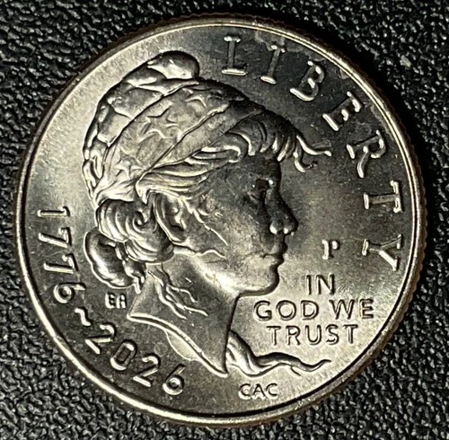 Emerging Liberty Dime 1776-2026 P, with DIE CRACK UNDER BUST ERROR