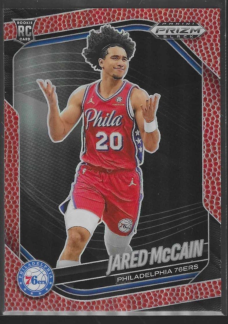 Jared Mccain 2024-25 Panini Prizm Black 098/225 Base Basketball RC 76ers #80