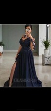 Black Floral Ball Gown / Prom Dress